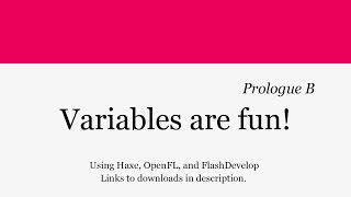 Prologue B - Variables